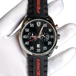 03 Ferrari Men's D50 Chronograph Watch 0830176 On Aftermarket Ferrari Band