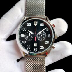 03 Ferrari Men's D50 Chronograph Watch 0830176 On Aftermarket Premium Milanese
