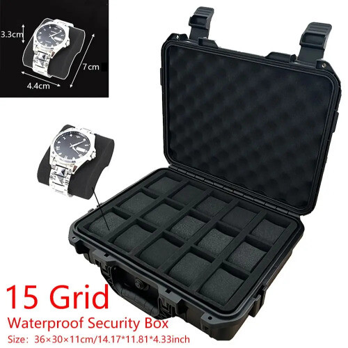 Premium 15-Slots ABS Watch Storage Case