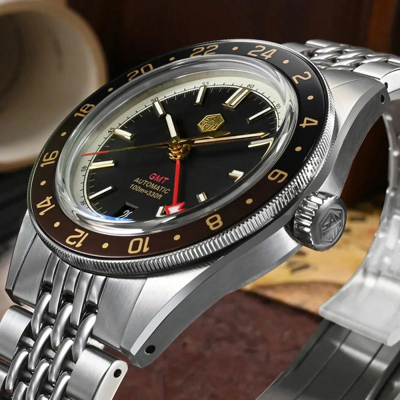 San Martin SN0116-G-V4 GMT NH-34 Watch Slightly Used - Image 9