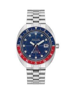001 Bulova Oceanographer GMT 96B405 Pepsi Bezel Watch