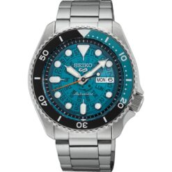 001 Seiko 5 SRPJ45K1 Blue Skeleton Dial Watch