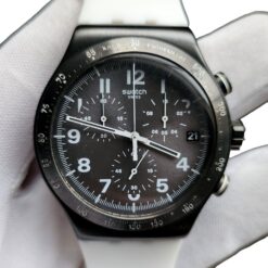 Swatch Black Dial Men's Chronograph 44mm Watch