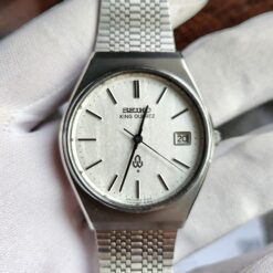 003 Seiko King Quartz Silver Birch Dial 36mm 1977 4822-8120 Watch