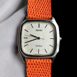 002 Seiko Dolce Ultra Thin 1985 5E-5B10 Anti-Magnetic Snowflake Dial Watch