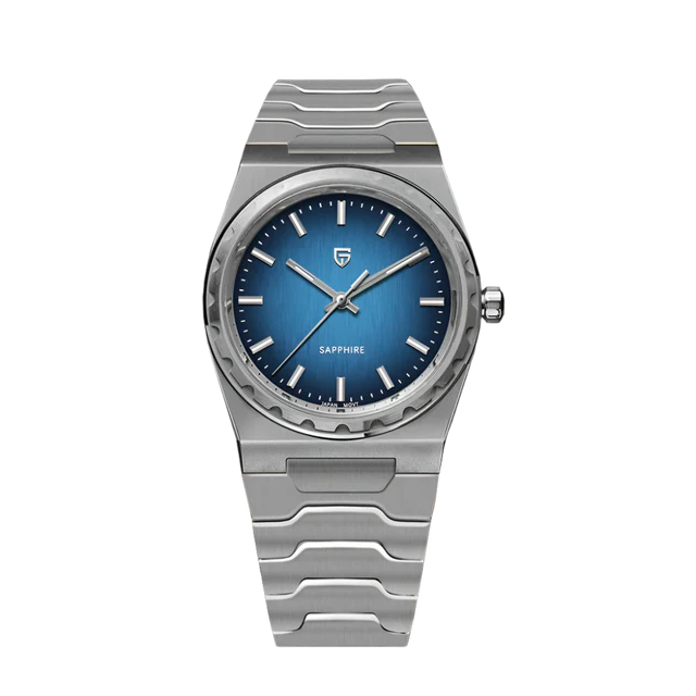001 Pagani Design PD YS-020 Ultra Thin Classic Seiko VH-31 Silver Blue Dial