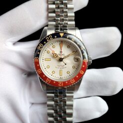 0001 IXDAO 6542 GMT 904L Stainless Steel With NH-34 Watch Slightly Used