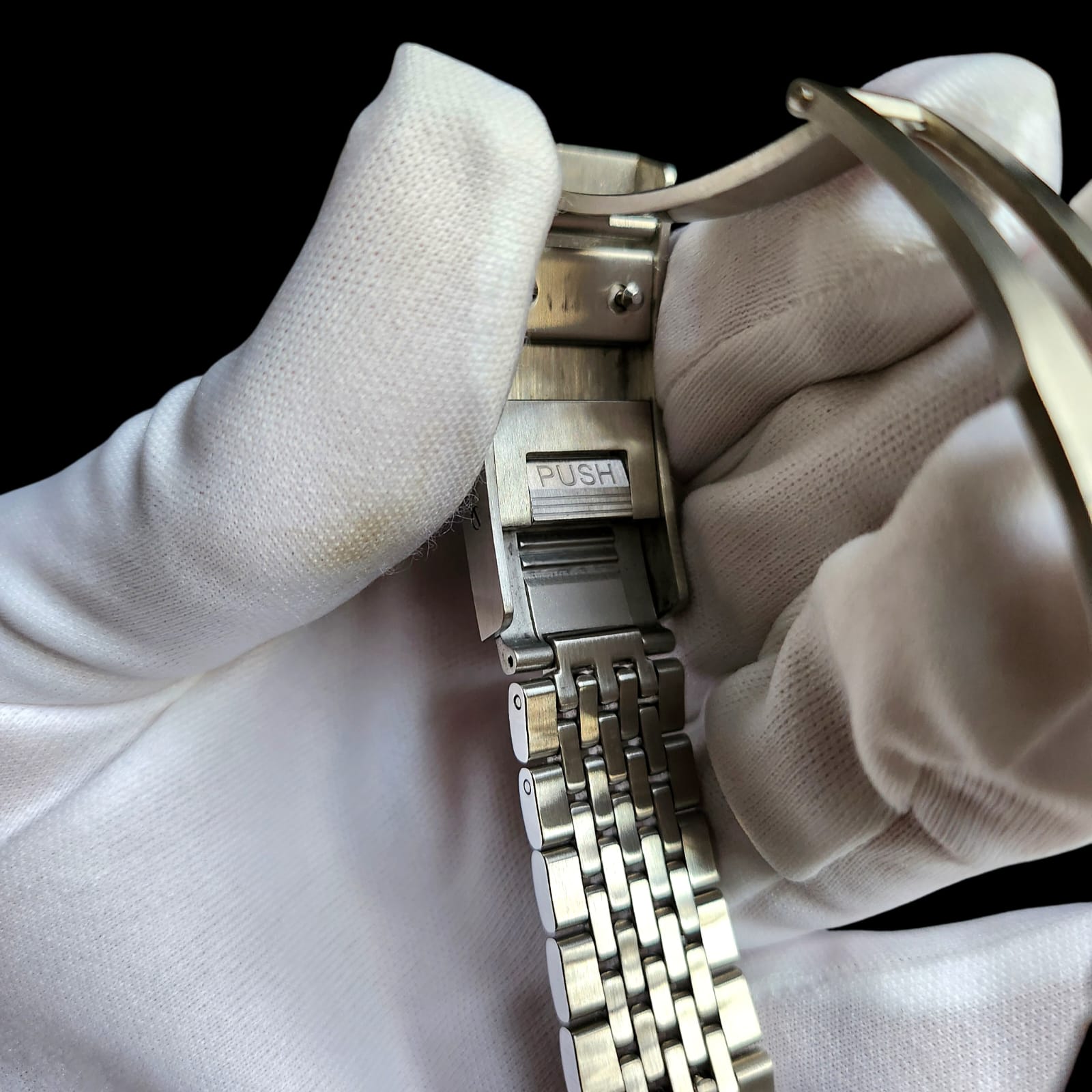 0004 San Martin SN0116-G-V6 GMT NH-34 39.5mm Blue Dial Watch Slightly Used - Image 4