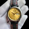 003 Seiko 5 Golden Sunray Dial Automatic 7S26A 1998 On Red Stitched Leather