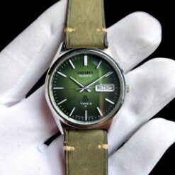 007 Seiko Vintage Type 2 7546-8190 Green Fume Dial 1977 JDM Kanji Day/Date Watch