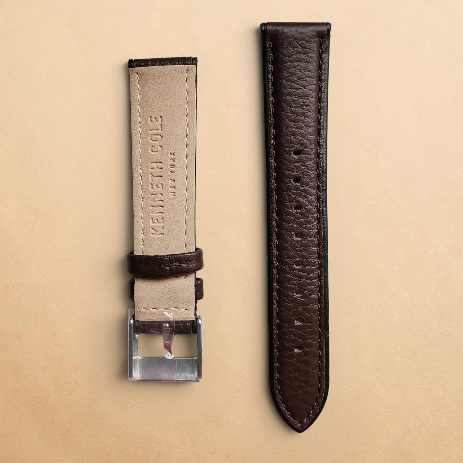 006 Kenneth Cole New York Brown Genuine Leather Strap 20mm - Image 2