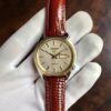 012 Seiko 5 Brushed Dial 1980's Vintage With Gold Bezel Watch