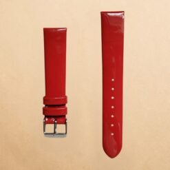 005 Stailer Echt Leder 18mm Bright Red Genuine Leather Strap