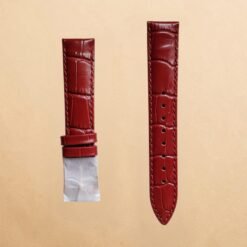 005 Solvil et Titus Crocodile Embossed Red Genuine Leather 18mm Strap