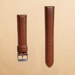 005 Premium Dark Tan Brown Genuine Leather 18mm Strap