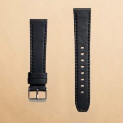 005 Movado Bold Premium Black Leather 18mm Strap