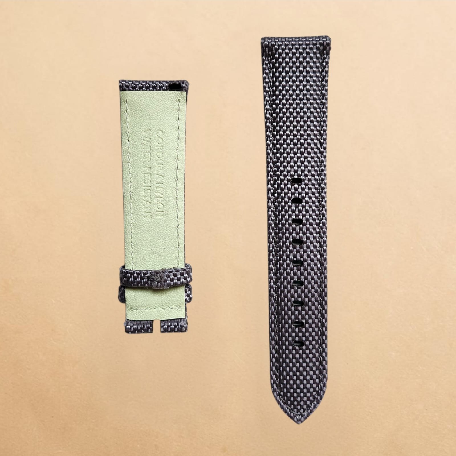 009 Premium Grey Nylon Upper With Genuine Leather Back 20mm Strap - Image 2