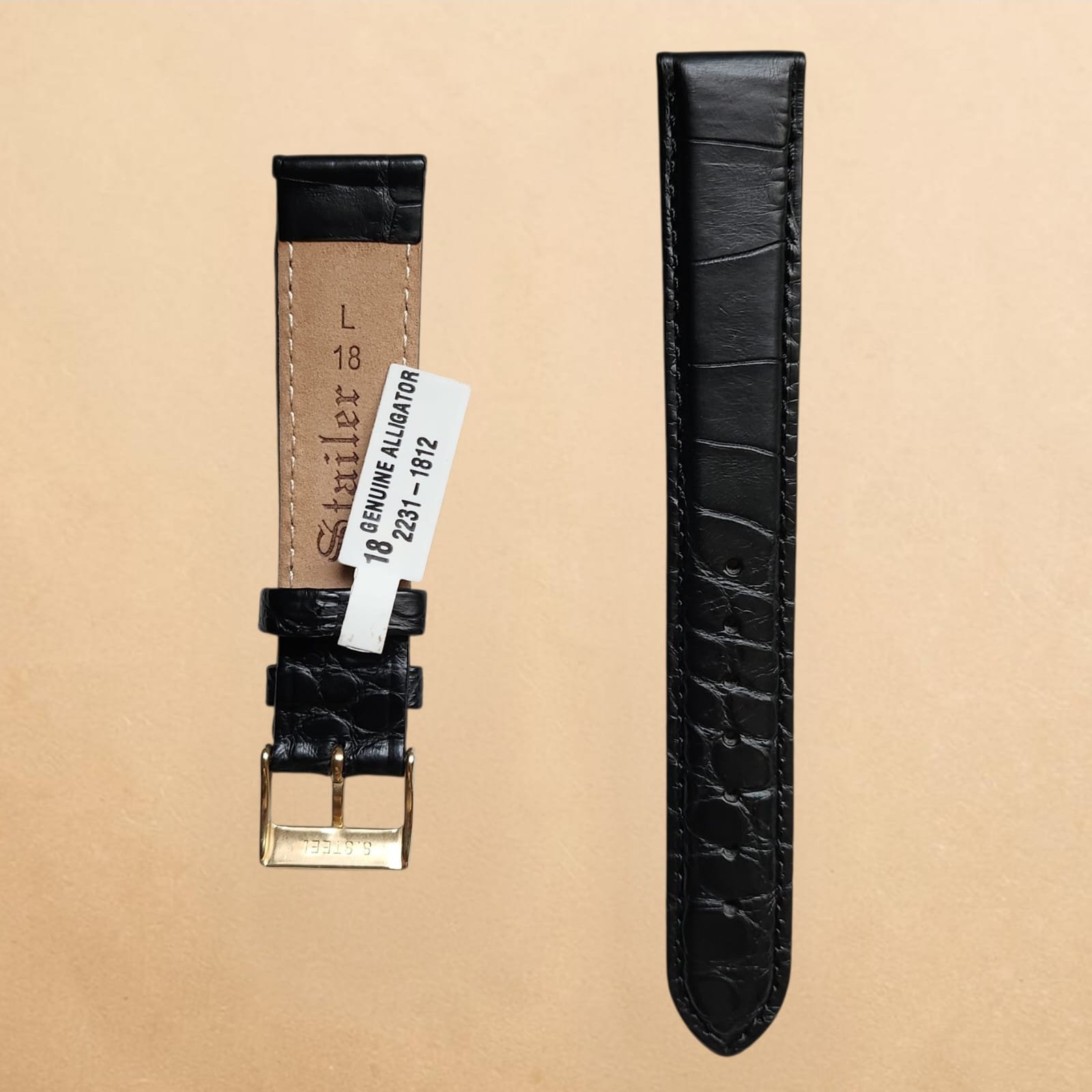 005 18mm Stailer Large Size Genuine Leather Strap - Image 2