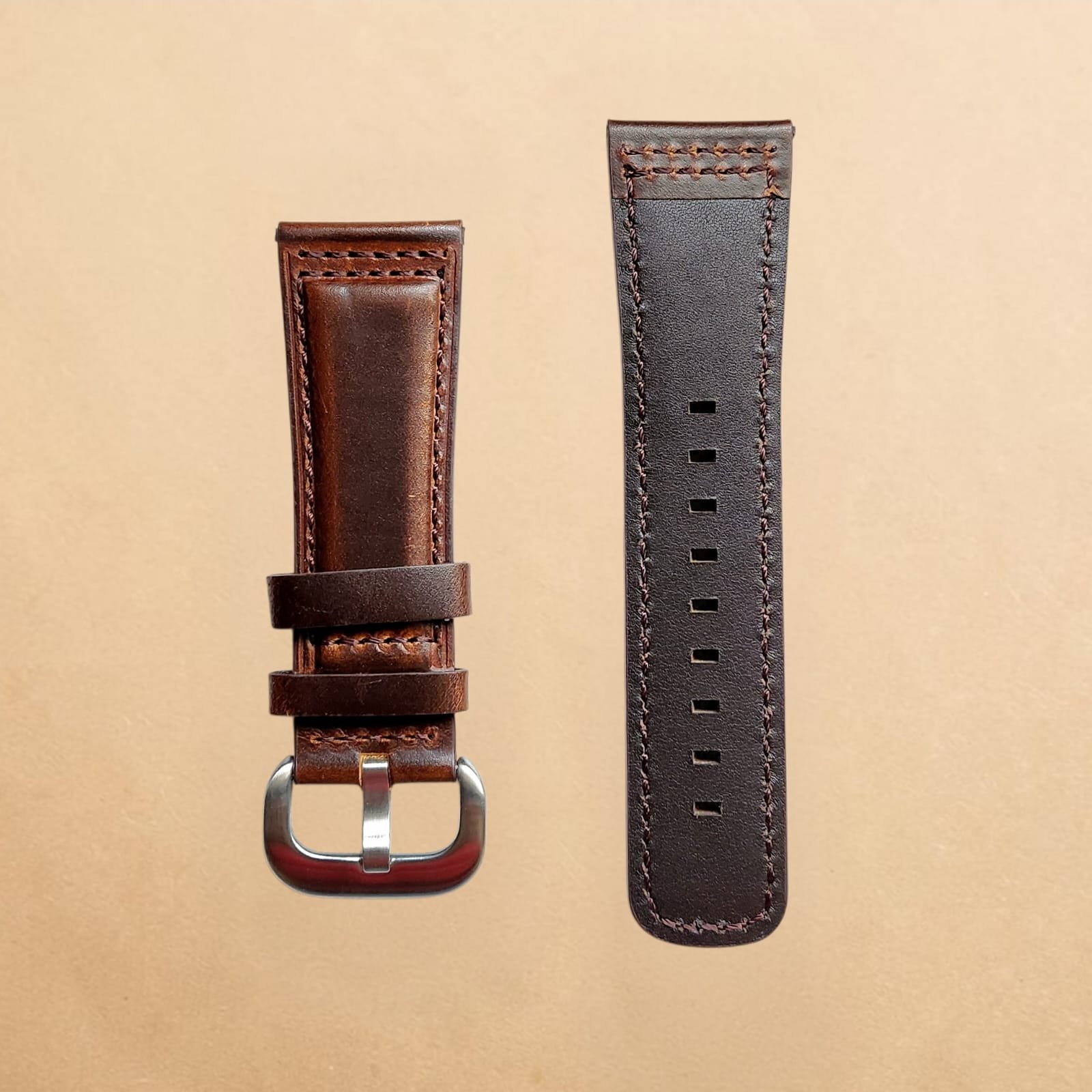 001 Genuine Premium Oiled Veg-Tan Leather 28mm Strap - Image 2