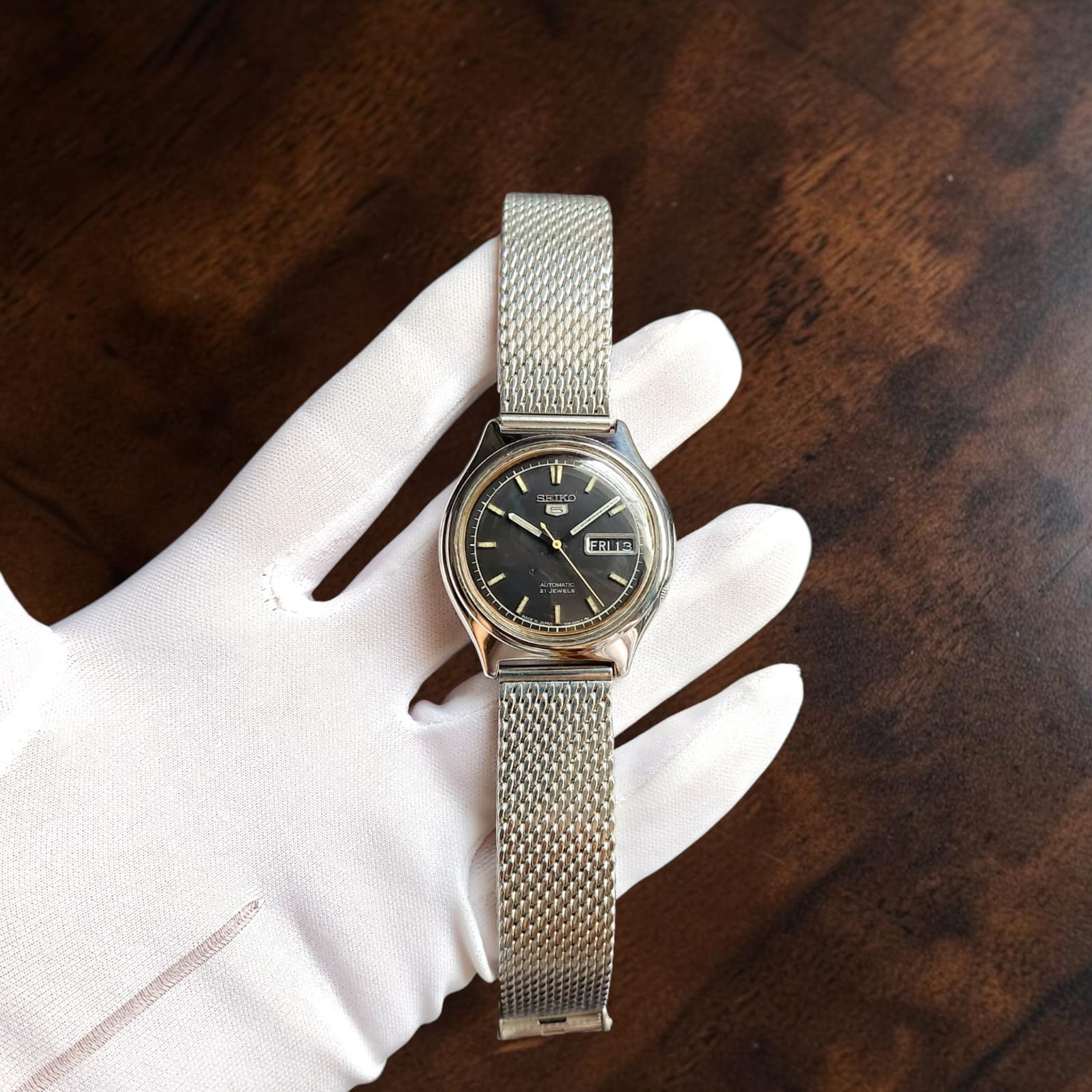 015 Seiko 5 Vintage 1970s Classic Mid-Century Casual Dress Style Watch
