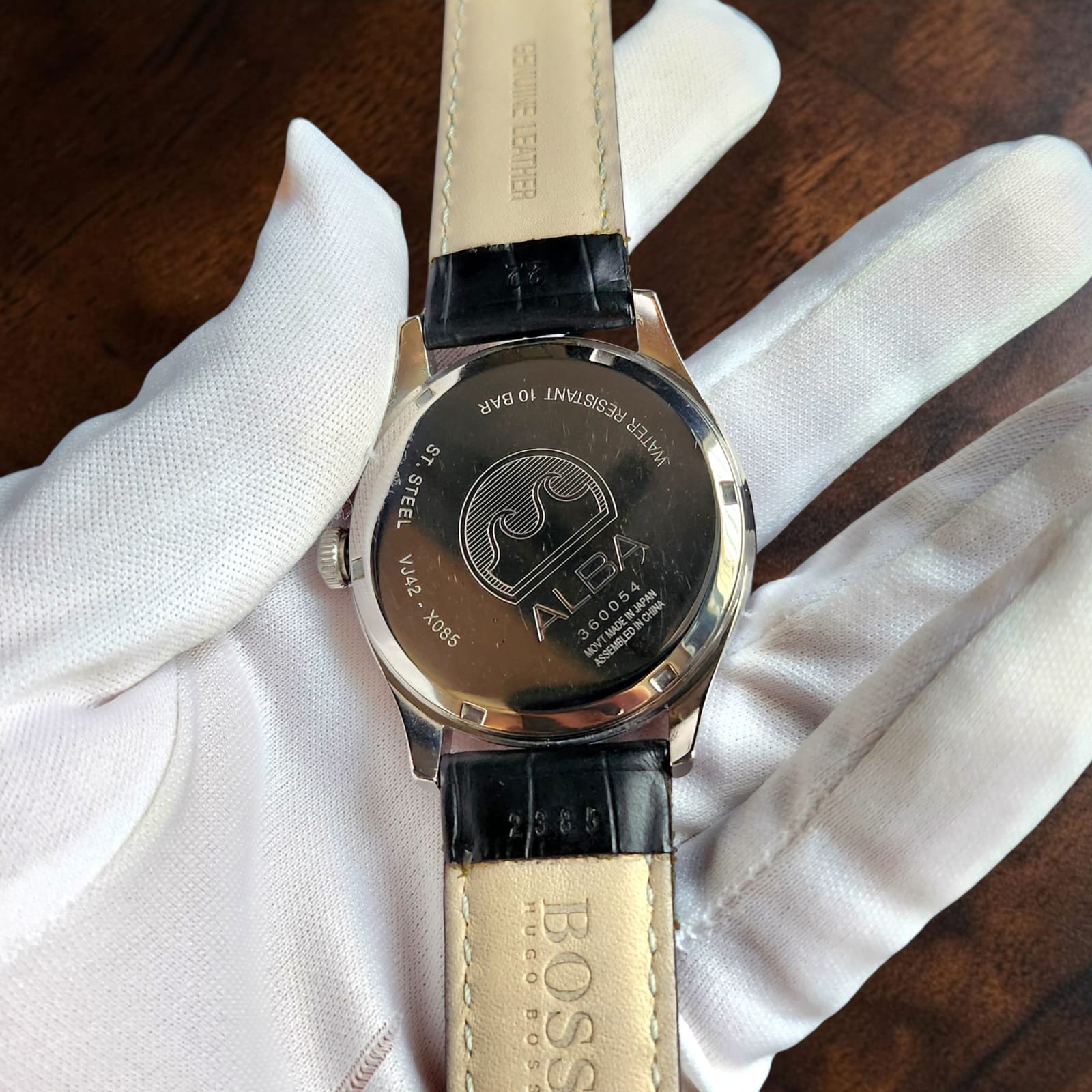 014 Seiko Alba Fluted Bezel Black Dial Watch - Image 5