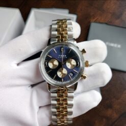 003 Timex Marlin TW2W60200 Chronograph Tachymeter 40mm Blue Sunray Two-Tone Watch