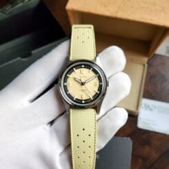 002 Baltic Hermétique Tourer Beige Sand Dial On Textured Rubber Strap Watch