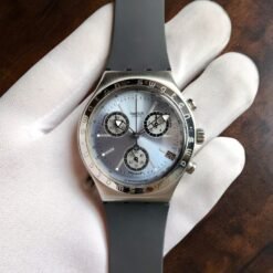 021 Swatch Irony Chronograph Cadmos YCS408G Vintage 1997 Steel Watch