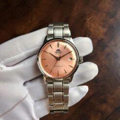 001 Orient Bambino Version 7 38mm Automatic in Pink/Salmon RA-AC0M11Y30B Just Wraps Removed New ConditionWatch